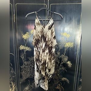 Black and cream print dress